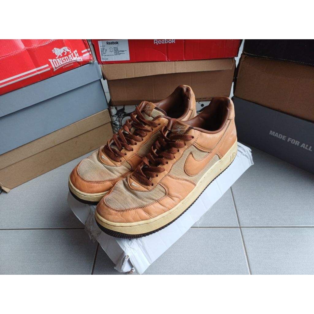 Sepatu Sneakers AF1 Low Acorn Series Brown Gum Original "[Code DJ6395 - 100]" (PRELOVED BISA NEGO TI