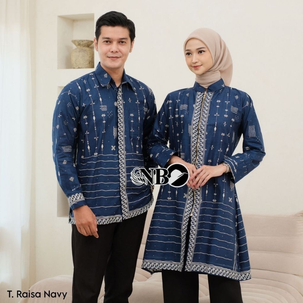 Batik Tunik Couple Batik Couple Modern Lengan Panjang M L XL XXL