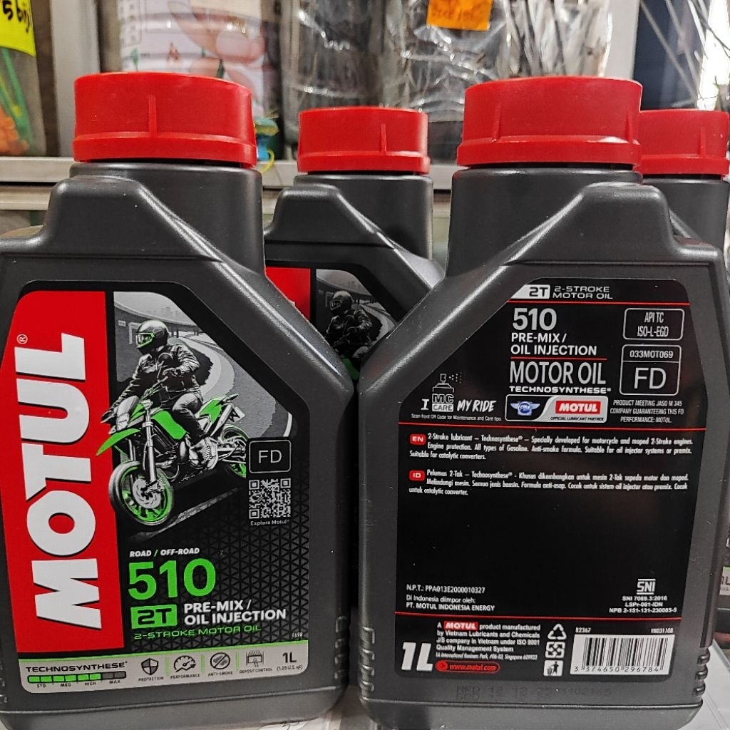 Oli Oil 2T oli samping Motul 510 , CASTROL ACTIV 2T, EVALUBE PRO, EVALUBE, GGI ECCO, MESRANIA 2T