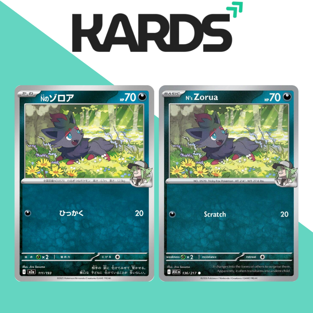 Pokemon TCG N Zorua 136/111 Raw
