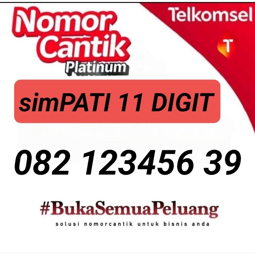 NOMOR CANTIK SIMPATI 11 DIGIT 082 123456 39 NOMOR CANTIK TELKOMSEL KARTU PERDANA TELKOMSEL