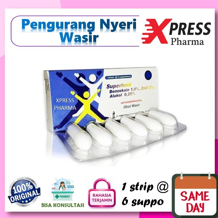 XPRESS  Superhoid Suppo - Obat Wasir Super Hoid 1 dus Supo Peluru Ambeien Dos Box Supositoria Suppos