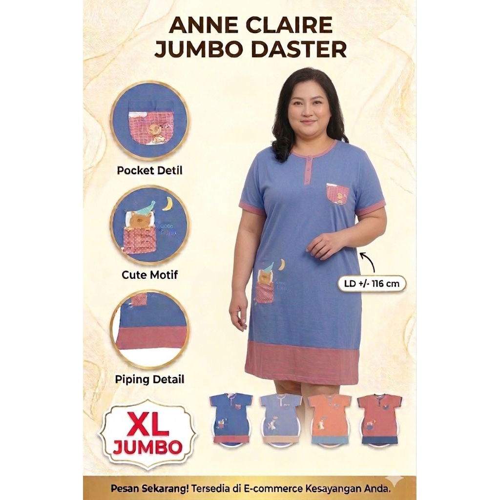 GAM _ Daster Anne Claire Dewasa Jumbo