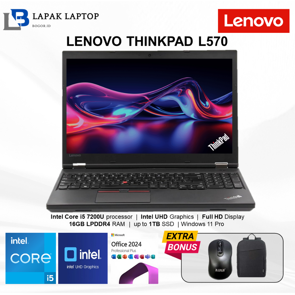Laptop Lenovo Thinkpad L570 Intel i5 7200U Ram 16GB Ssd 512GB Hd Windows 11 Pro