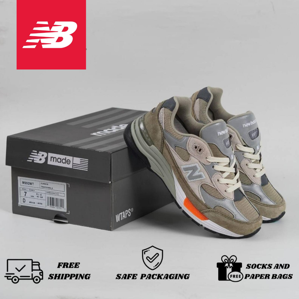 Sepatu New Balance 992 WTAPS Original Pria Wanita NB 992 Premium Sneakers Import