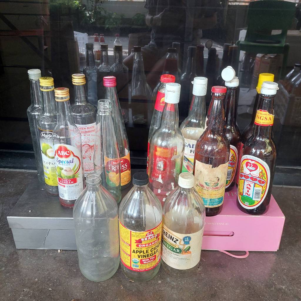 BOTOL - BOTOL KACA  KECAP KACA BEKAS