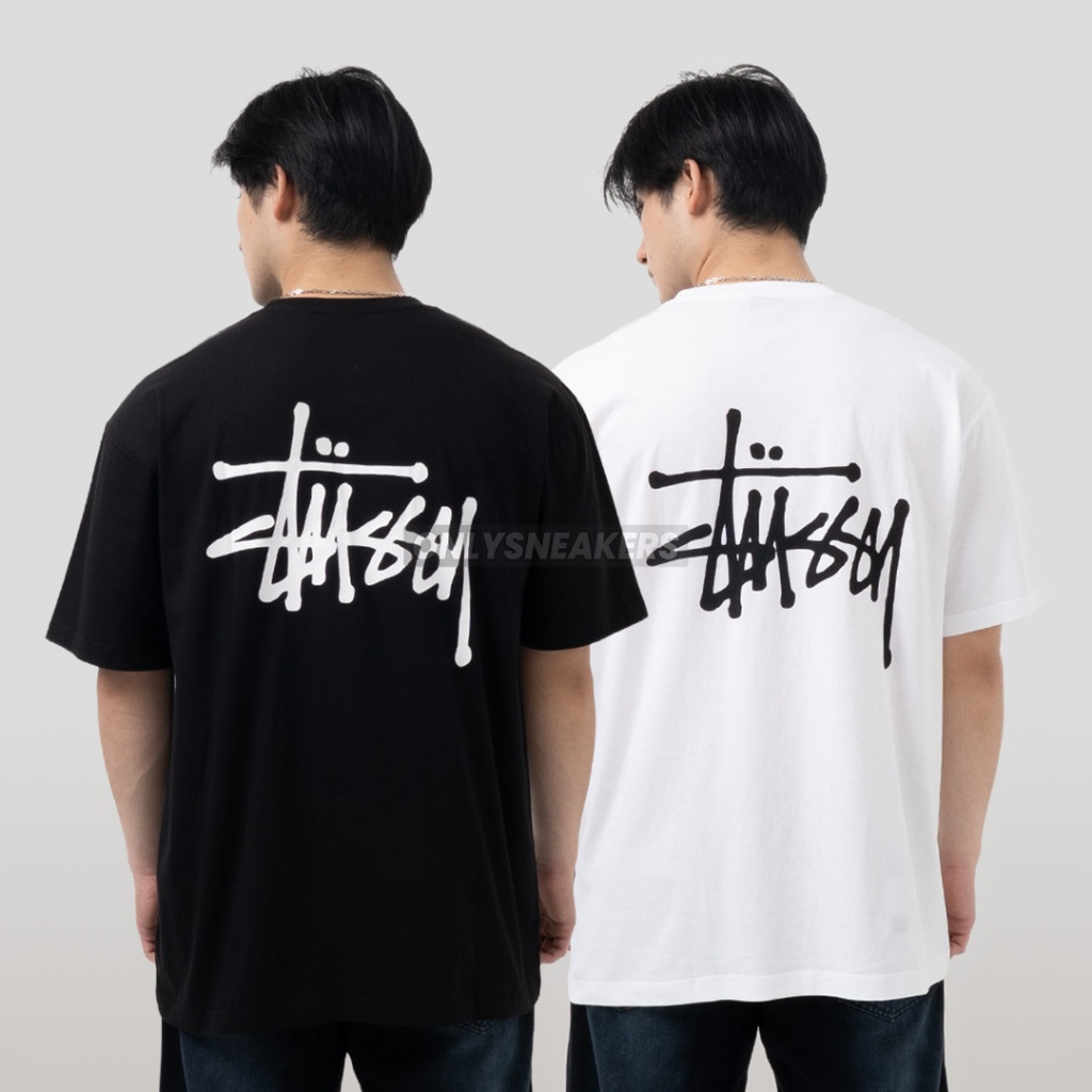 STUSSY BASIC STUSSY BLACK / WHITE TEE