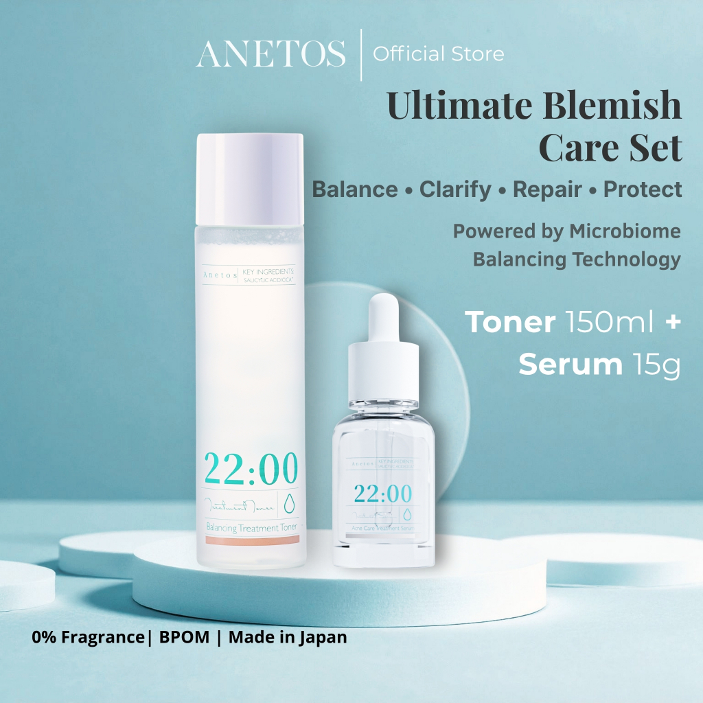 Anetos Ultimate Blemish Care Set (Paket Skincare Untuk Mengatasi Flek, Bintik Hitam, Jerawat - Toner