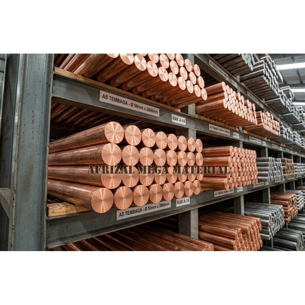 As tembaga diameter 25mm x 250mm | As tembaga murni