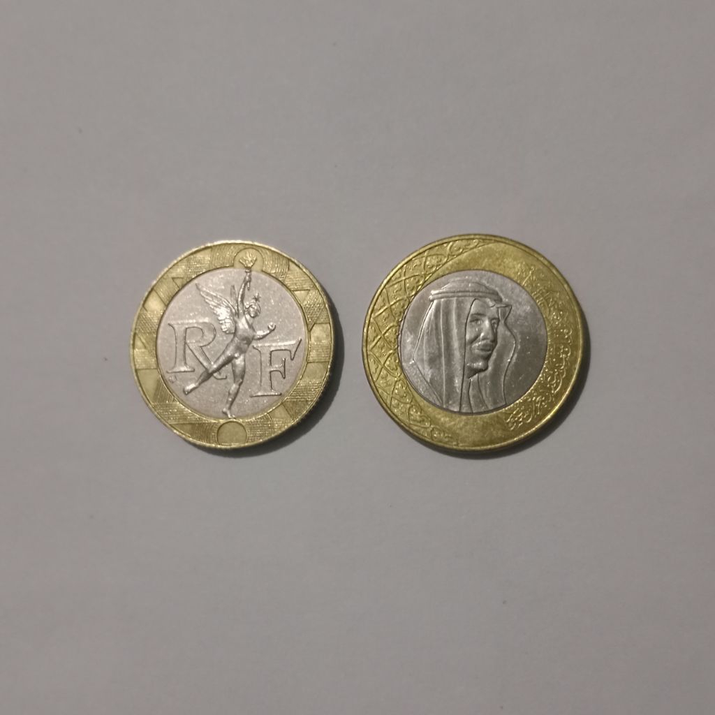 Koin Kuno Bimetal Arab & France