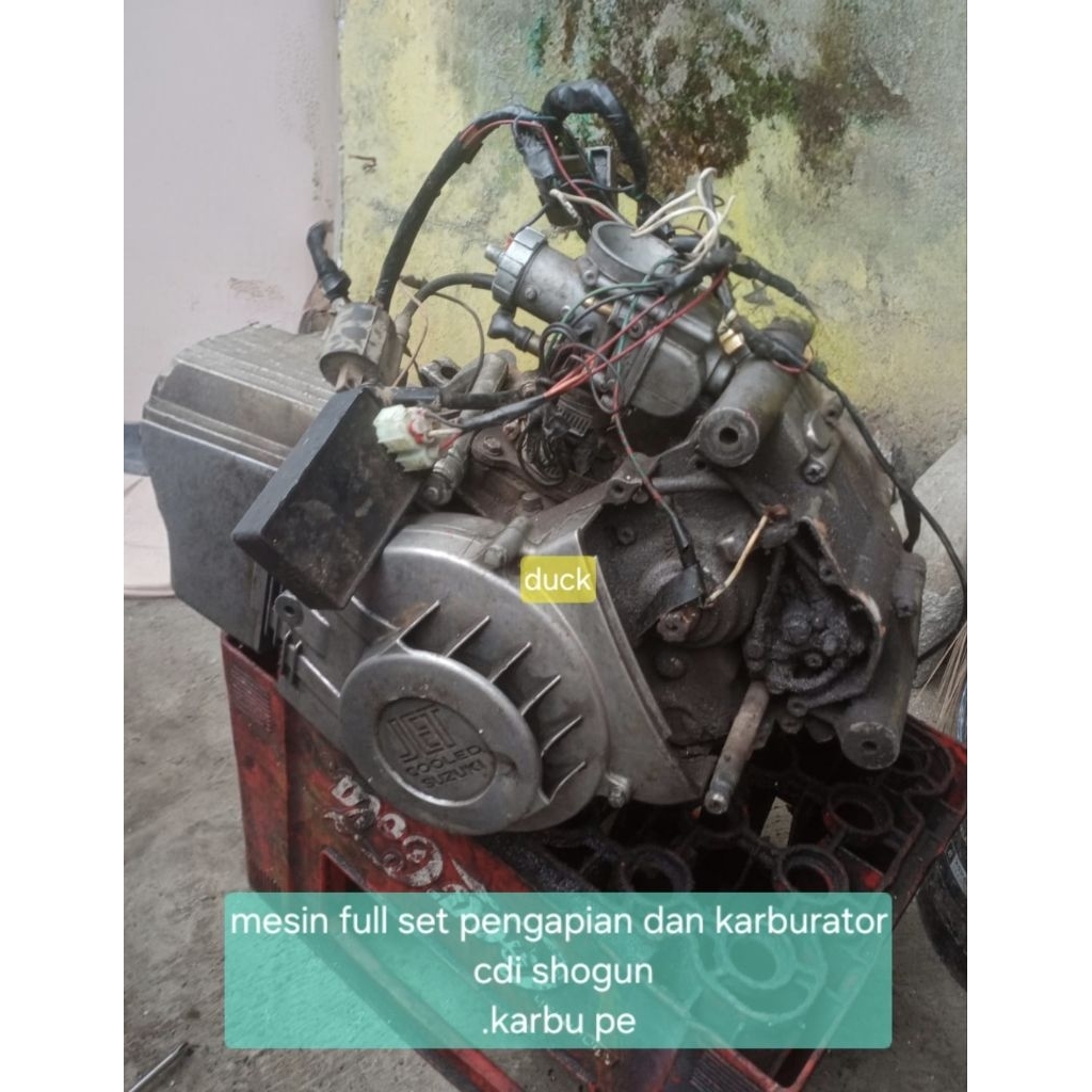 mesin bulet satria 2tak 6 speed lumba mesin full set normal