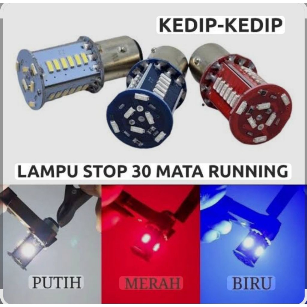 LAMPU REM BAYONET 2 KAKI  12V KEDIP RUNNING TERANG