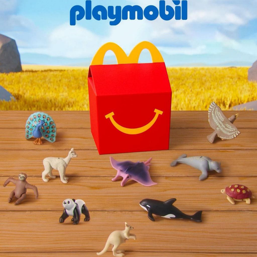 Happy Meal McDonald's Playmobil Peacock Alpaca Manta Ray Orca Golden Eagle Sloth Panda Kangaroo Sea 