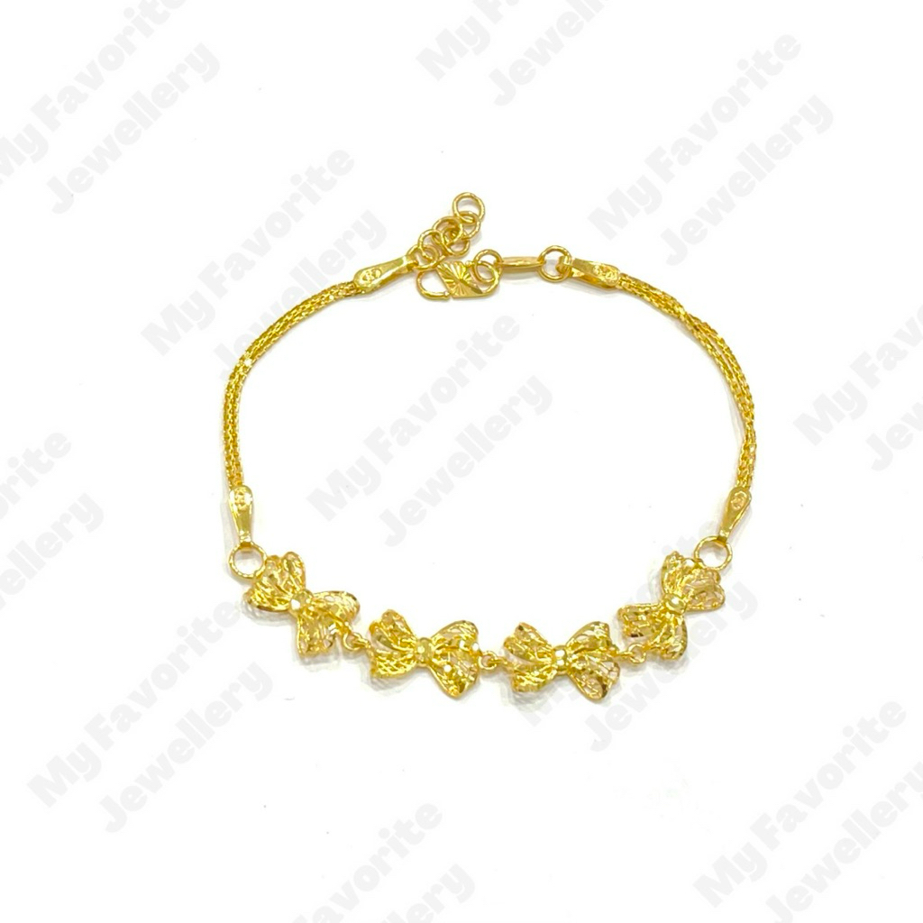 Gelang Italy Pita 3Graman BEST SELLER EMAS ASLI Kadar 875