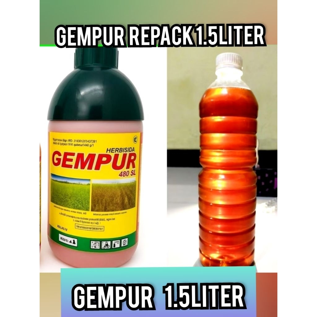 obat rumput.GEMPUR kemasan [ 1.5LITER ] .racun rumput.herbisida sistemik 480sl.tirisan drum sangat a