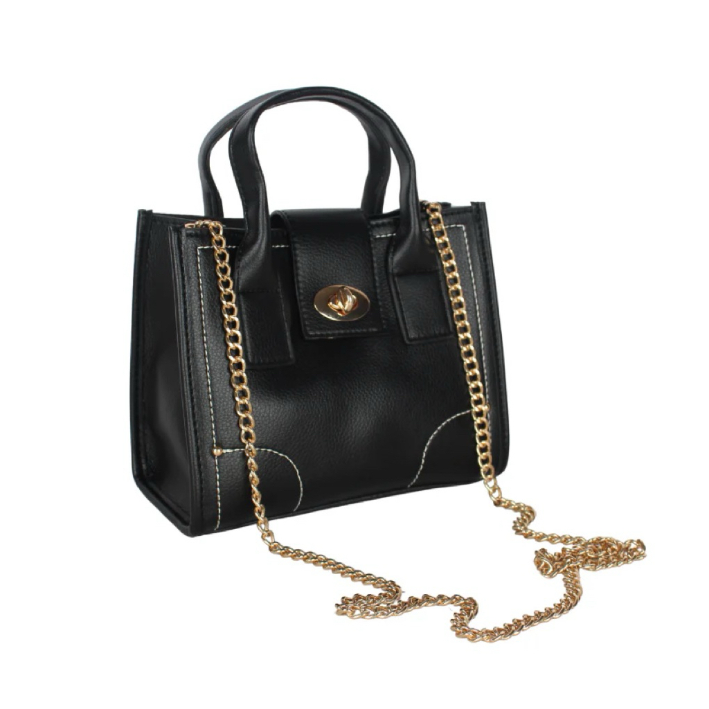STRADIVARIUS TOTE BAG BLACK