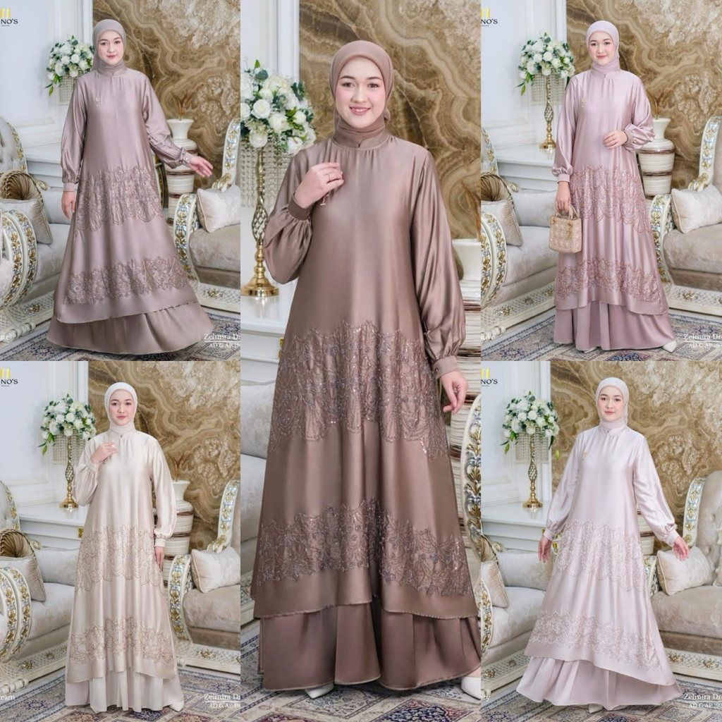 Zelmira dress gamis terbaru ORI by Ninos Design