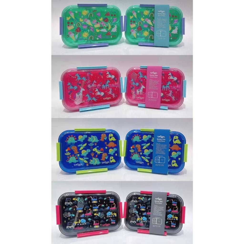 LUNCHBOX KOTAK BEKAL SMIGGLE 3 SEKAT 1270ML / TEMPAT MAKAN ANAK SMIGGLE / KOTAK BEKAL ANAK SMIGGLE B
