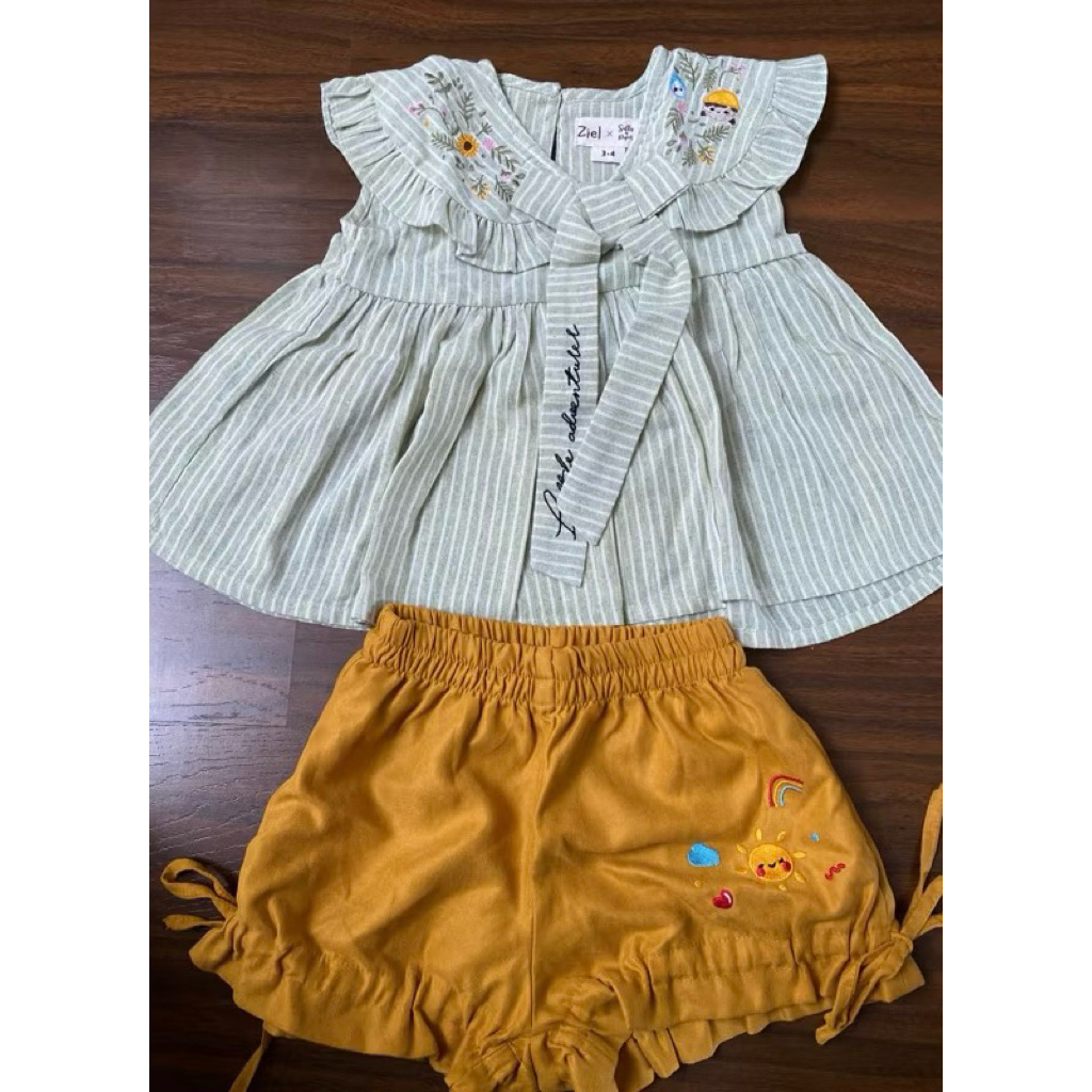 ziel kids sally piper set lucu size 3-4 tahun
