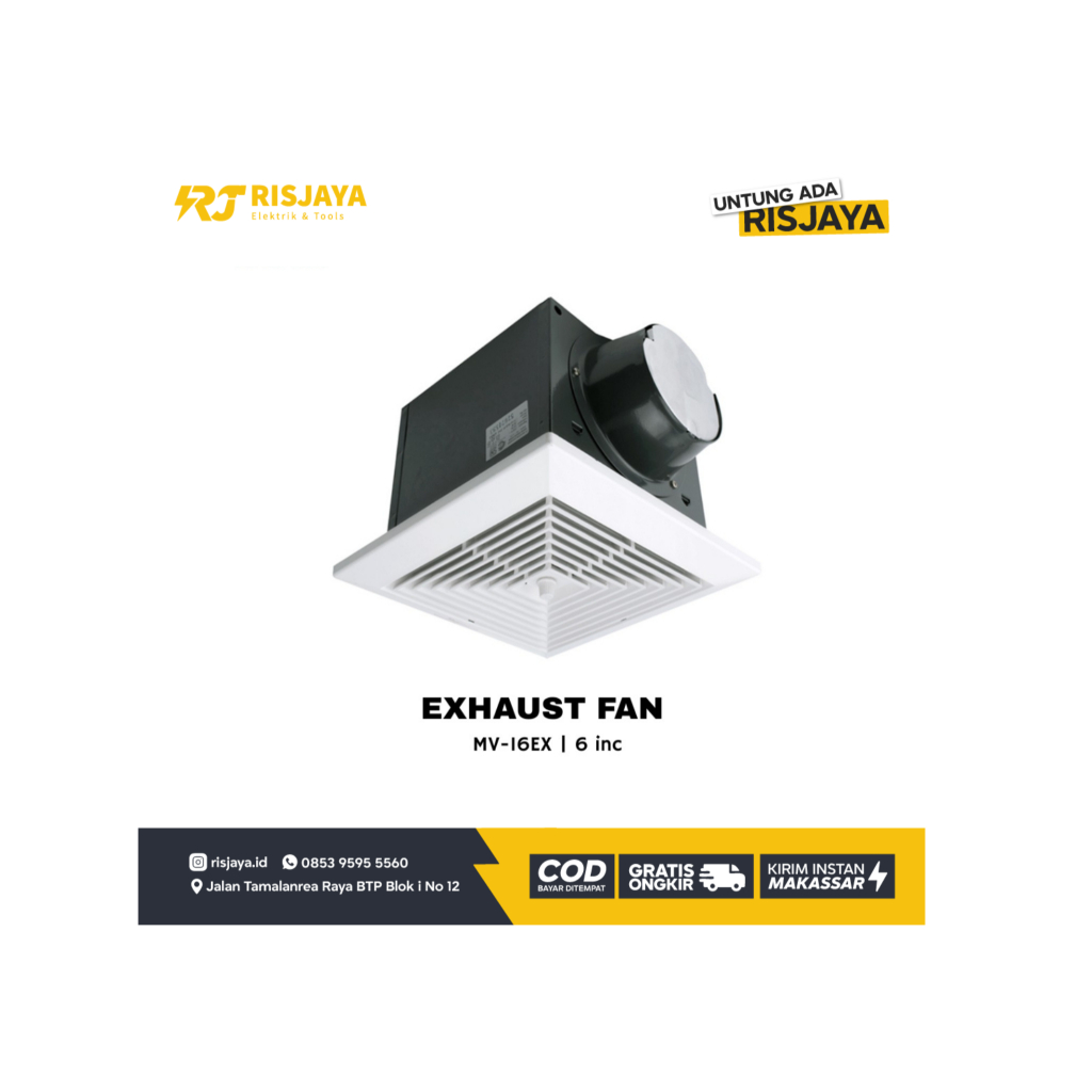 MASPION Exhaust Kipas Angin Hisap Plafon 6inc MV-16EX | Kipas Angin Fan | Exhaust Fan Plafon Maspion