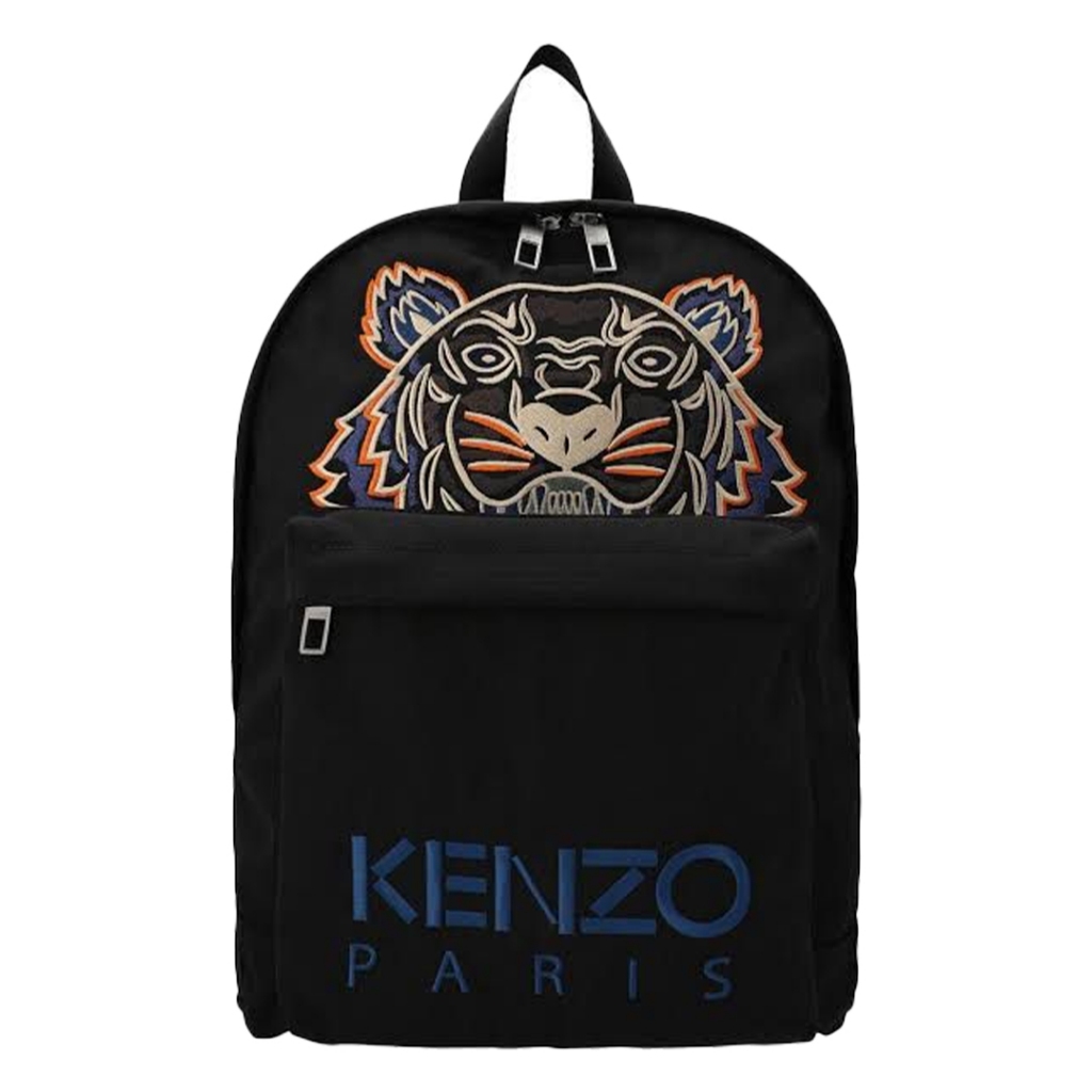 Kenzo Tiger Blue Orange Backpack / Tas Branded Original