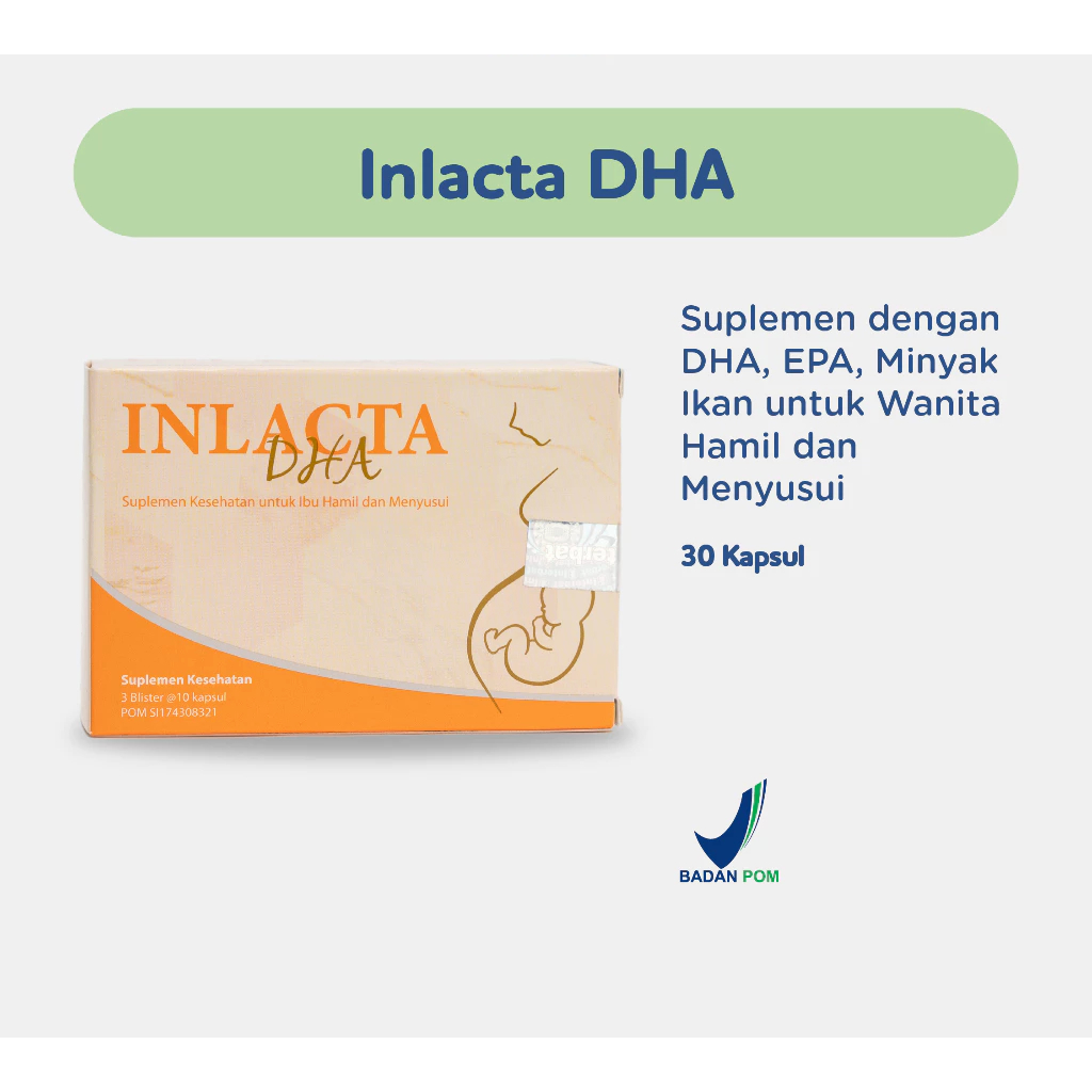 Inlacta DHA Box 30's Kapsul Interbat - DHA / EPA / Vitamin Ibu Hamil Dan Menyusui
