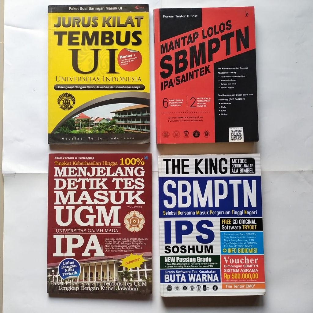 Buku Pendidikan-Psikotes-SBMPTN; JURUS KILAT TEMBUS UI, MANTAP LOLOS SBMPTN IPA/SAINTEK, KING SBMPTN
