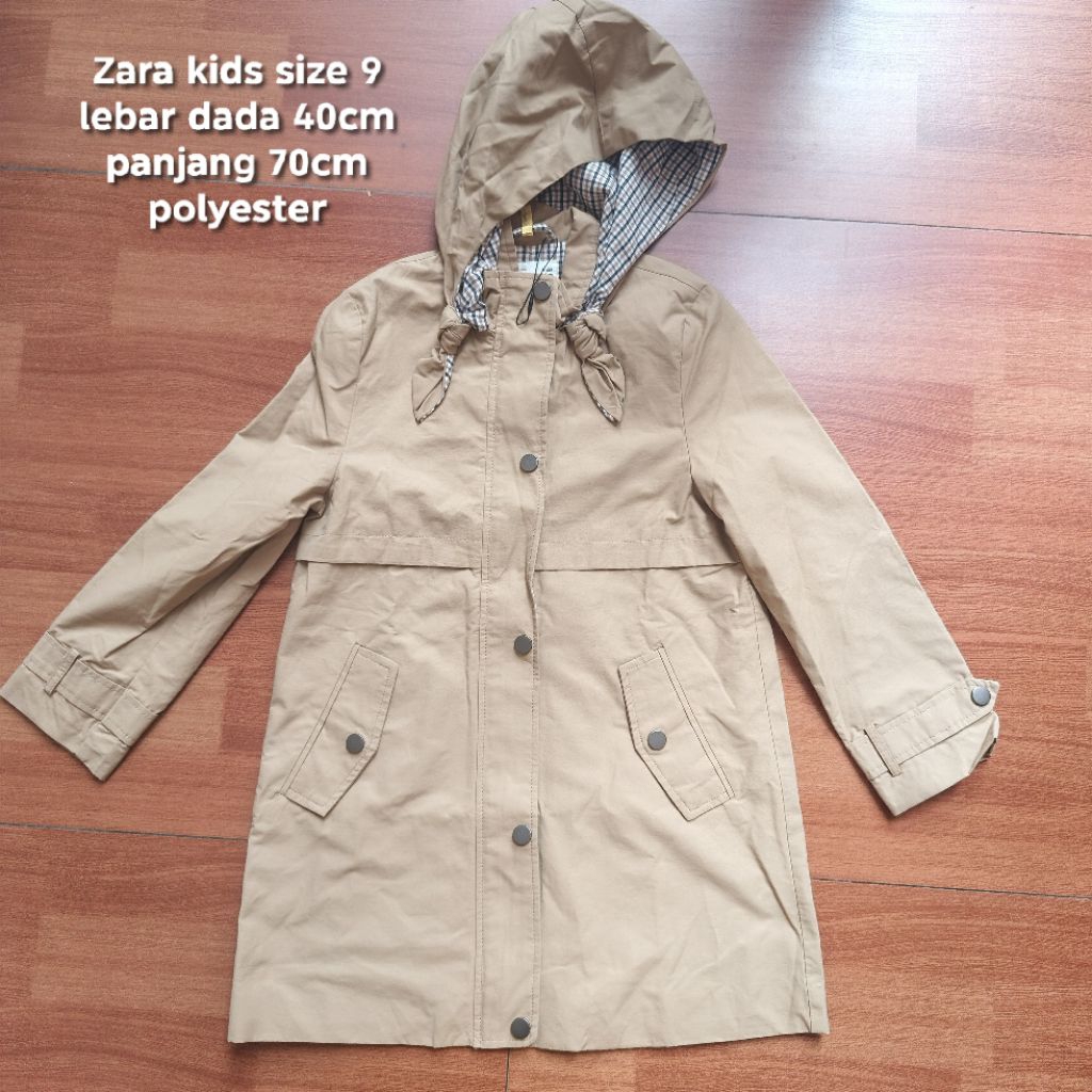 jaket outer zara kids size 9 hoodie jaket jaket coat anak perempuan