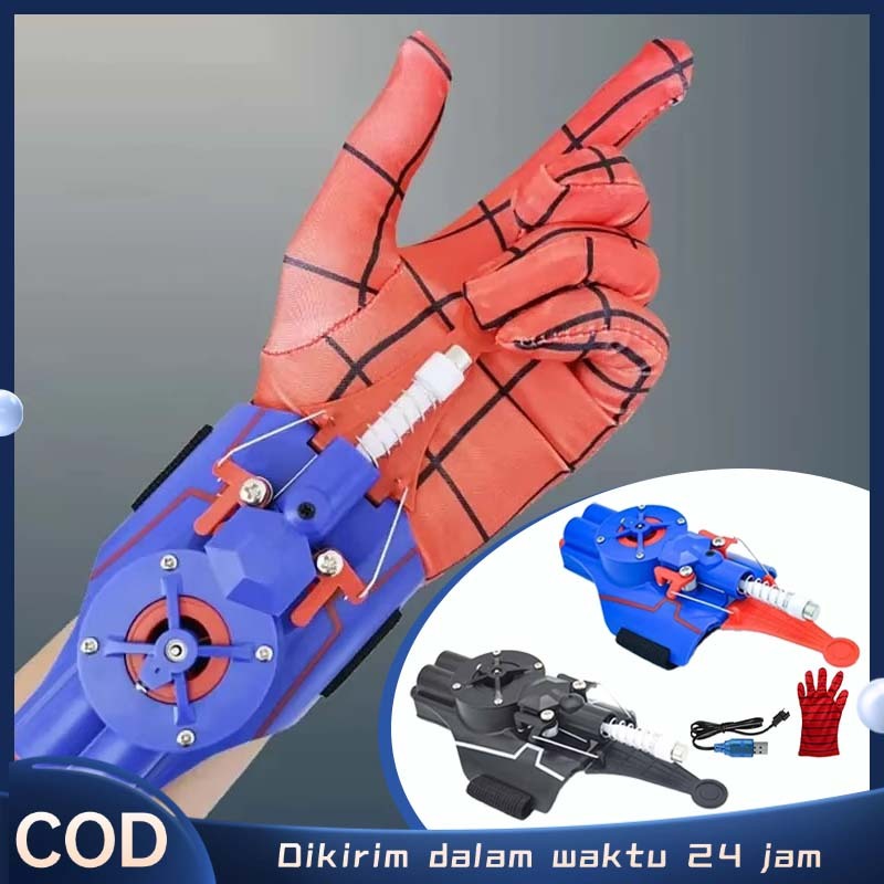 Spiderman Web Launcher Mainan Sarung Tangan Spiderman Web Shooter Spiderman Peluncur Jaring Spiderma