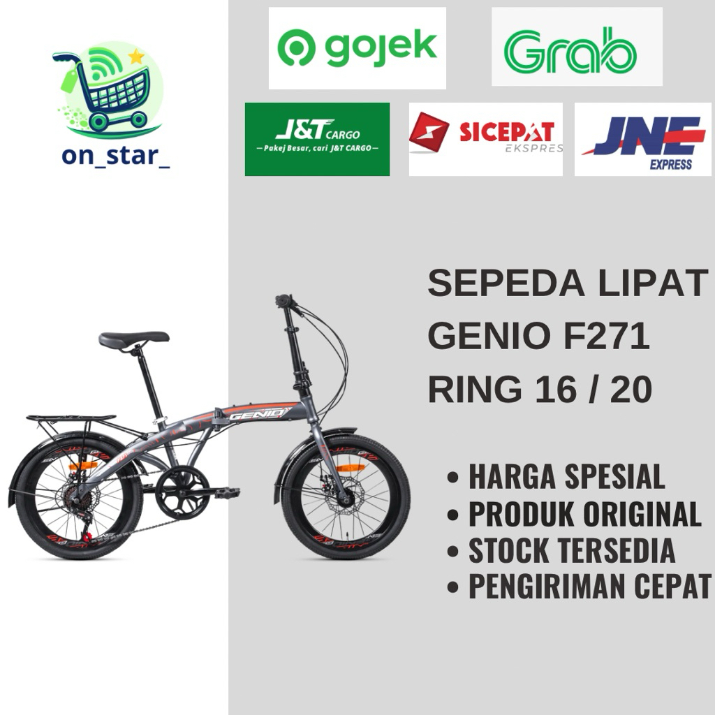 SEPEDA LIPAT GENIO F271 BY UNITED FOLDING BIKE GENIO F-271