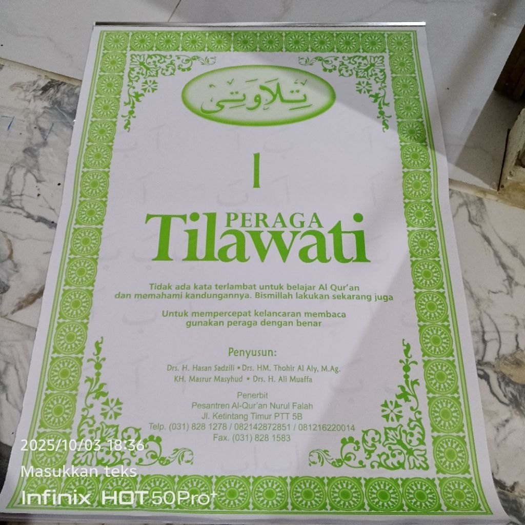 PERAGA TILAWATI JILID 123456 DAN PAUD READY LANGSUNG KIRIM
