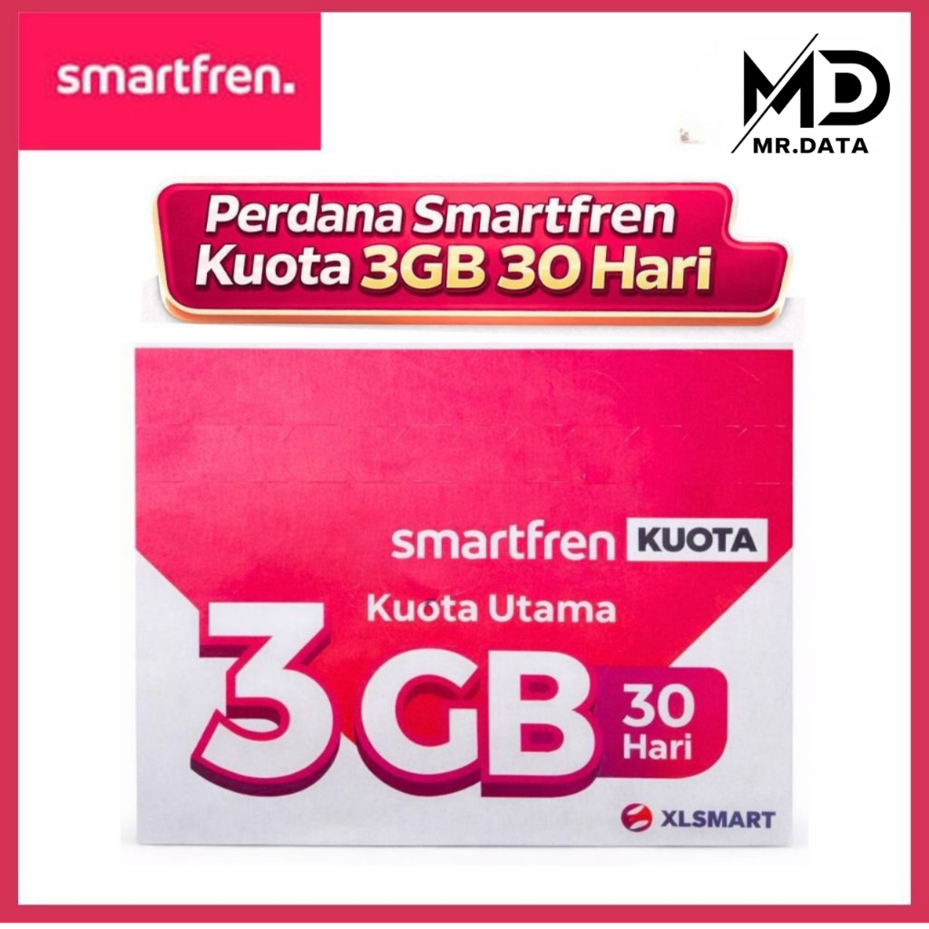(Terlaris) Sp Smartfren Kuota 3GB 30Hr Segel Kartu Perdana Paket Data Smartfren