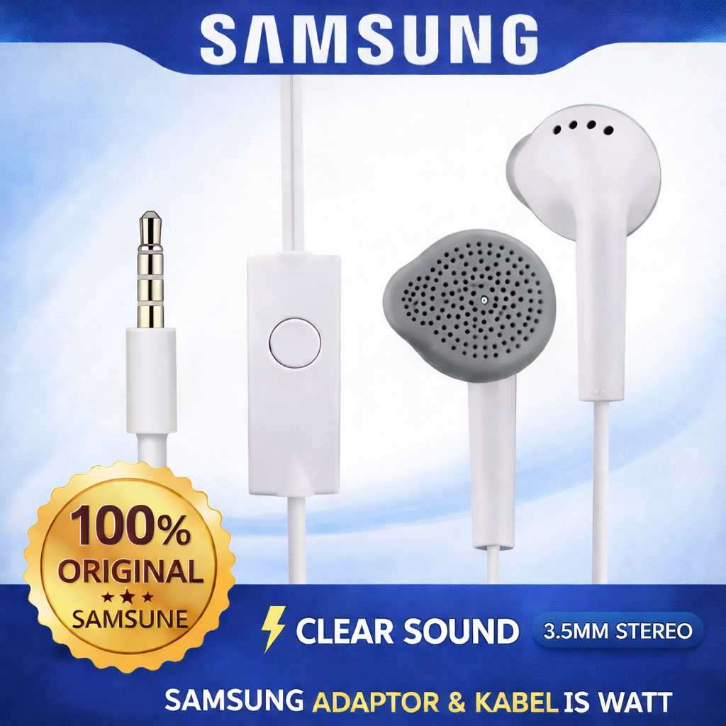 Handset Samsung Original 100% Super Bass In-Ear-Buds Stereo Copotan Samsung Galaxy