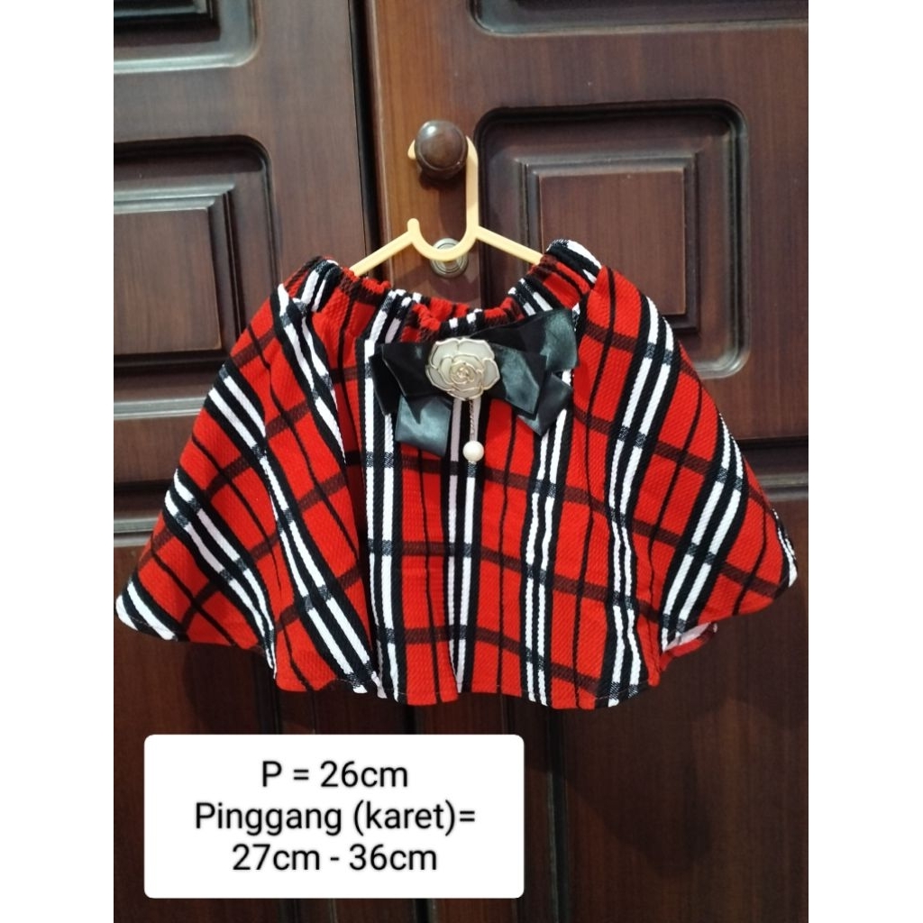 PrelovedRok-anak-merah-kotak-kotak