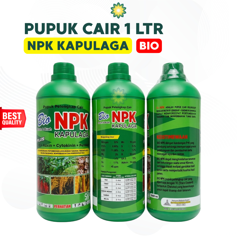 Pupuk Cair BIO NPK KAPULAGA 1 Liter | Pupuk Daun & Buah