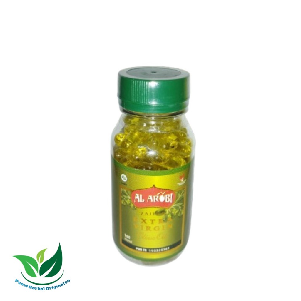 Kapsul Minyak Zaitun Al Arobi Jaitun Asli Murni Original 100% Arab Extra Virgin Olive Oil 100 Kapsul
