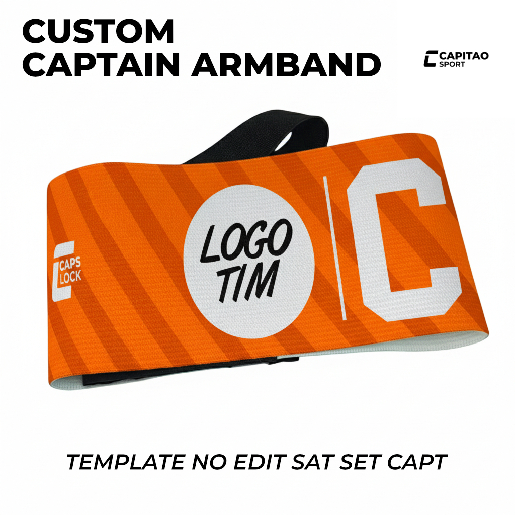 Capitao Sport Custom Ban Kapten Armband Custom Logo Desain Sepak Bola Futsal