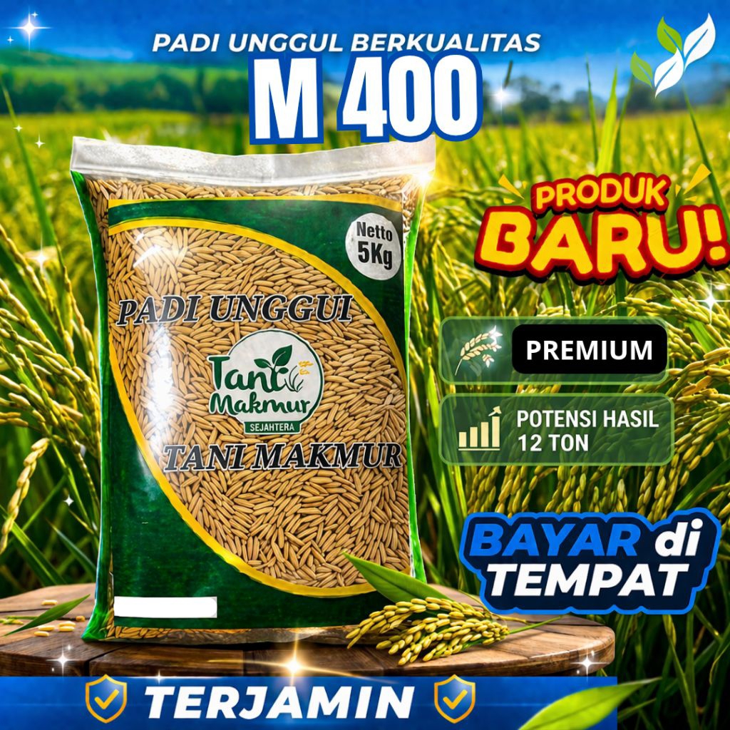 BENIH PADI UNGGUL M 400 ORIGINAL 5KG BERKUALITAS