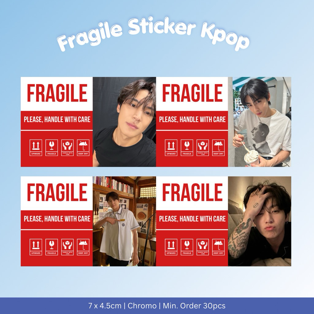 Fragile Sticker KPOP Idol | Sticker Jungkook | Sticker Mingyu | Fragile Sticker BTS