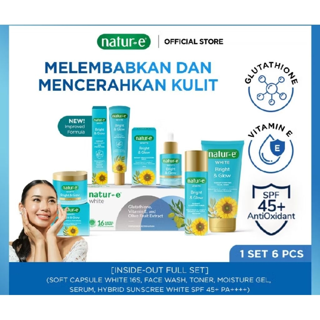 Natur E white bright & glow radiant skincare