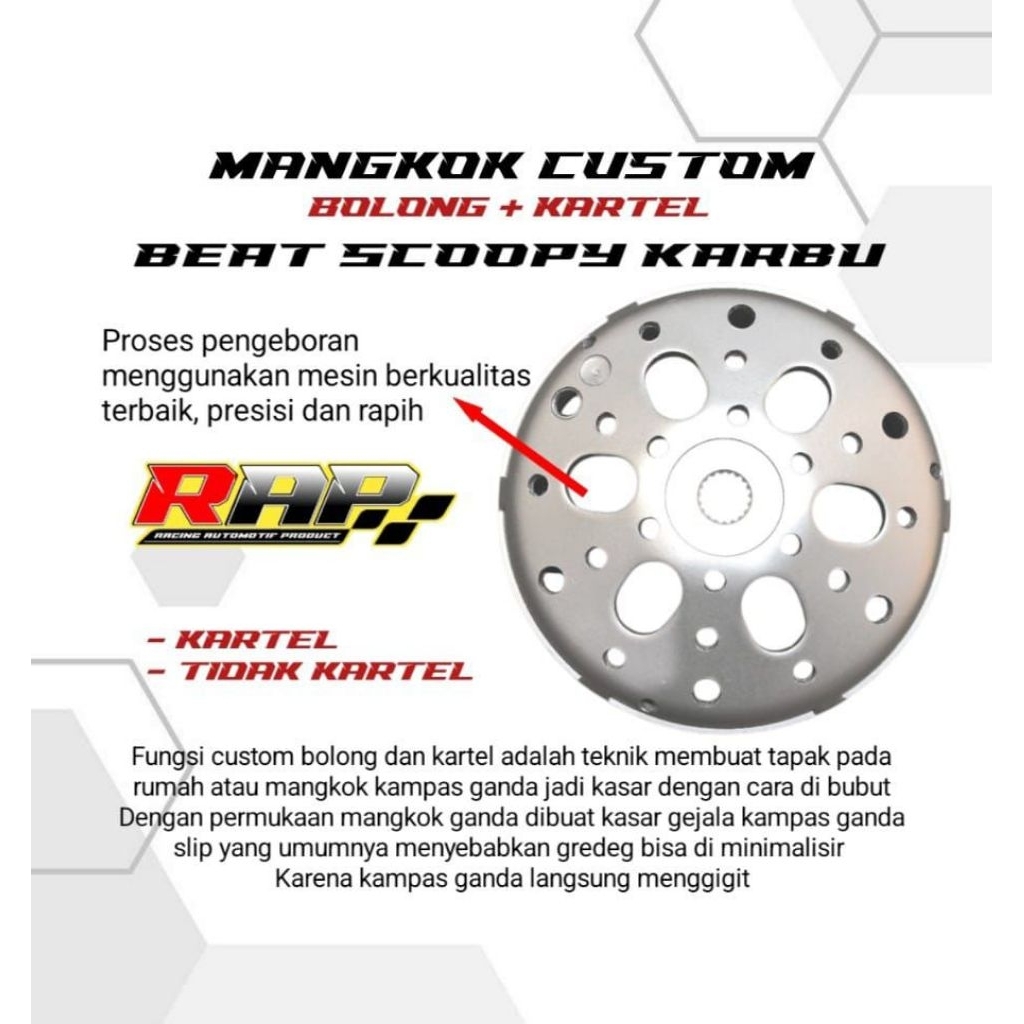 MANGKOK KAMPAS GANDA BEAT KARBU MANGKOK GANDA BEAT SCOOPY KARBU MANGKOK GANDA ANTI GREDEG