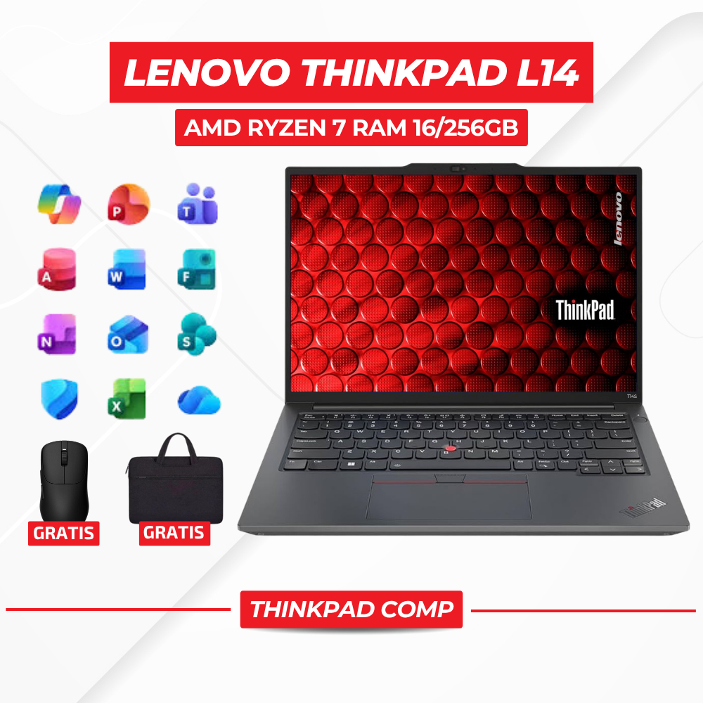 Laptop Lenovo Thinkpad L14 AMD Ryzen 7 L15 Core i7 Gen 11 Ram 8/256GB - Laptop Thinkpad Second Murah