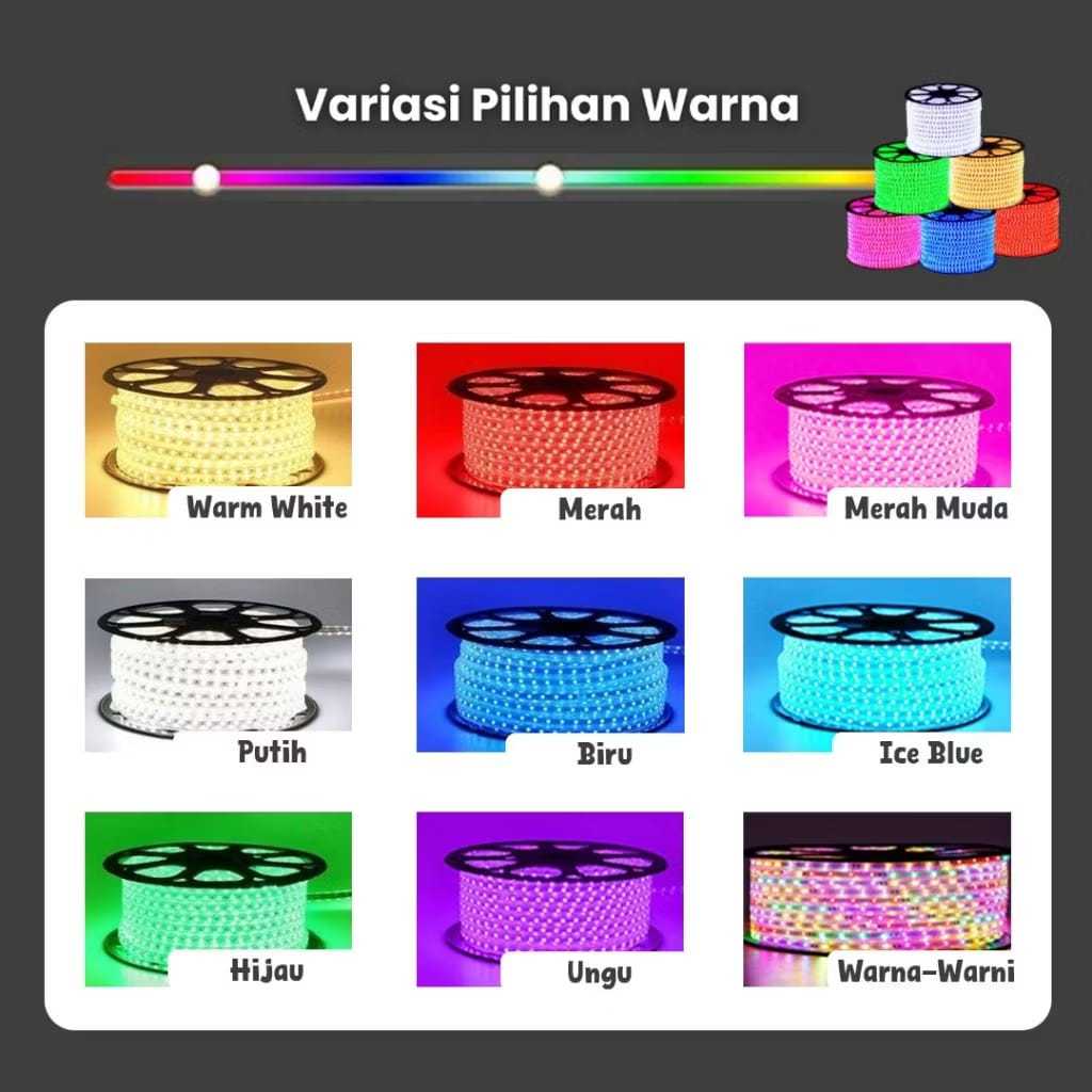 Lampu Selang LED Strip 120 6060 100 Meter Lampu Hias Cafe Led Strip / LAMPU LED STRIP SELANG LED