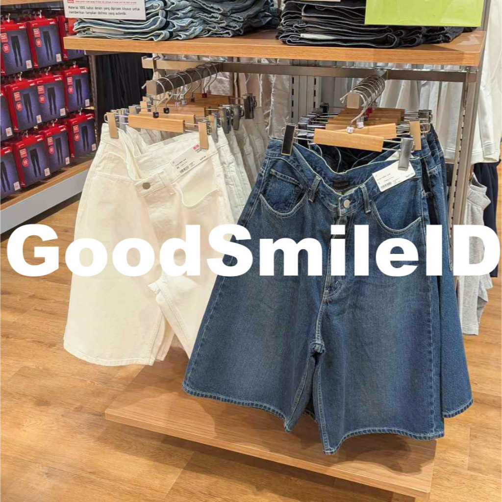 NEW Men Women Celana Pendek Jeans (Jorts) Denim Wanita Pria Unisex UNIQLO JASTIP