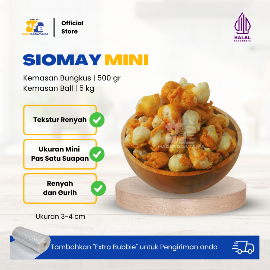 Siomay Hade 500 Gr (BKS) Siomay Bulat Mini / Siomay Mini / Siomay Unyil / Siomay Curah