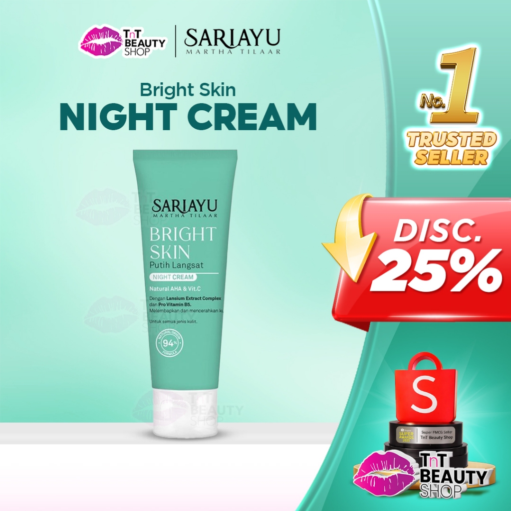 Sariayu Putih Langsat Night Cream 20gr - Sari Ayu | TnT Beauty Shop