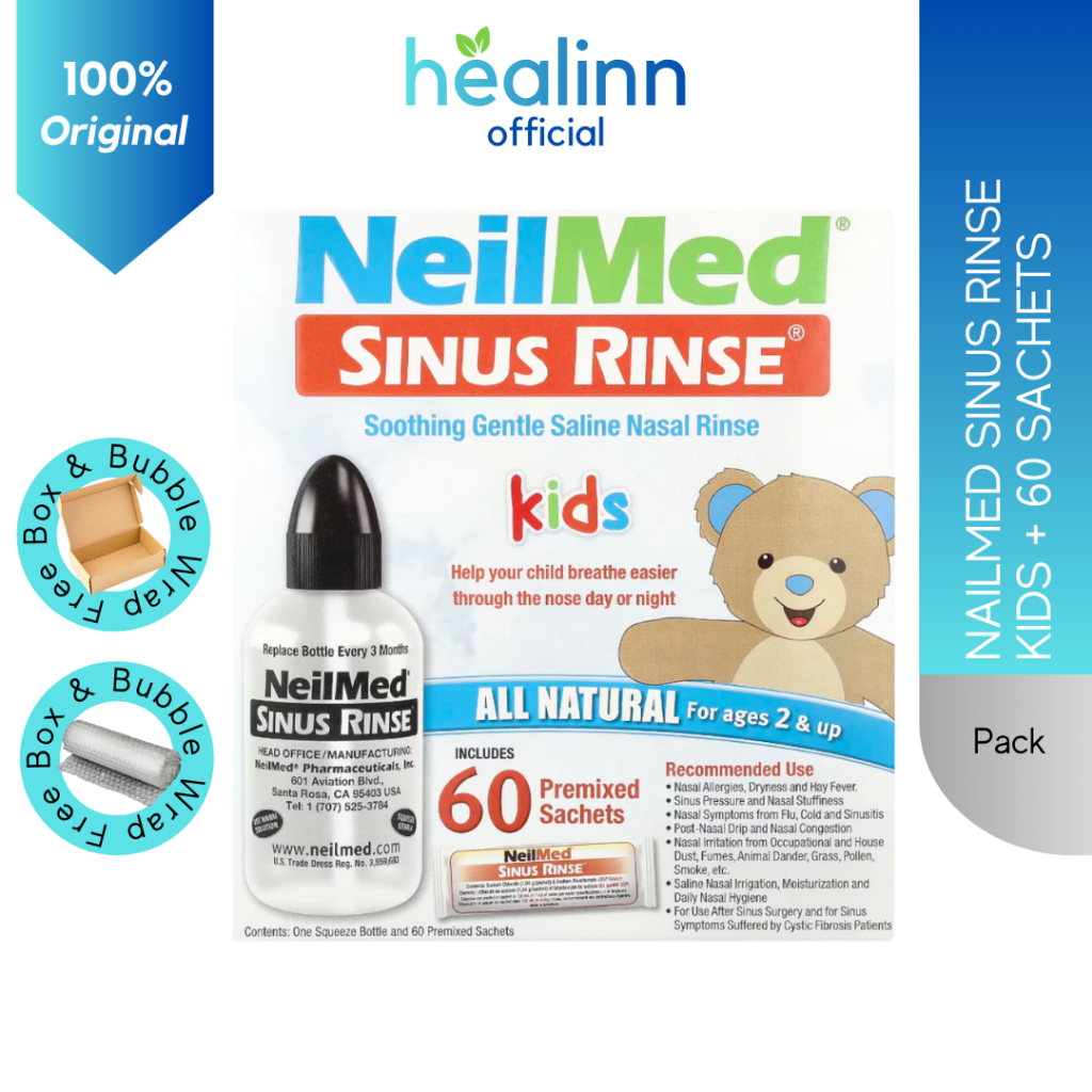 Neilmed Sinus Rinse Kids - Bottle + 60 Sachets