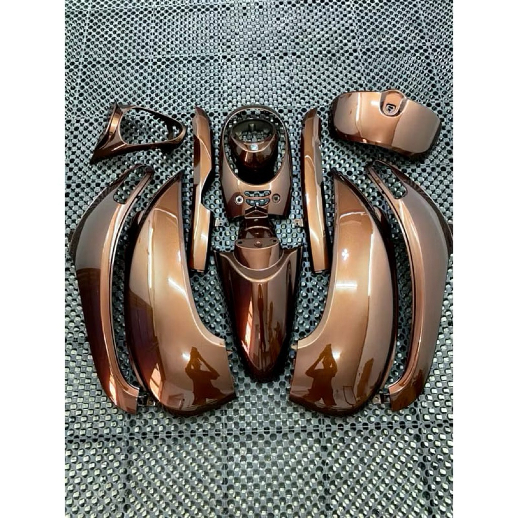 cat motor custom warna titanium mocca metalik pu orginal