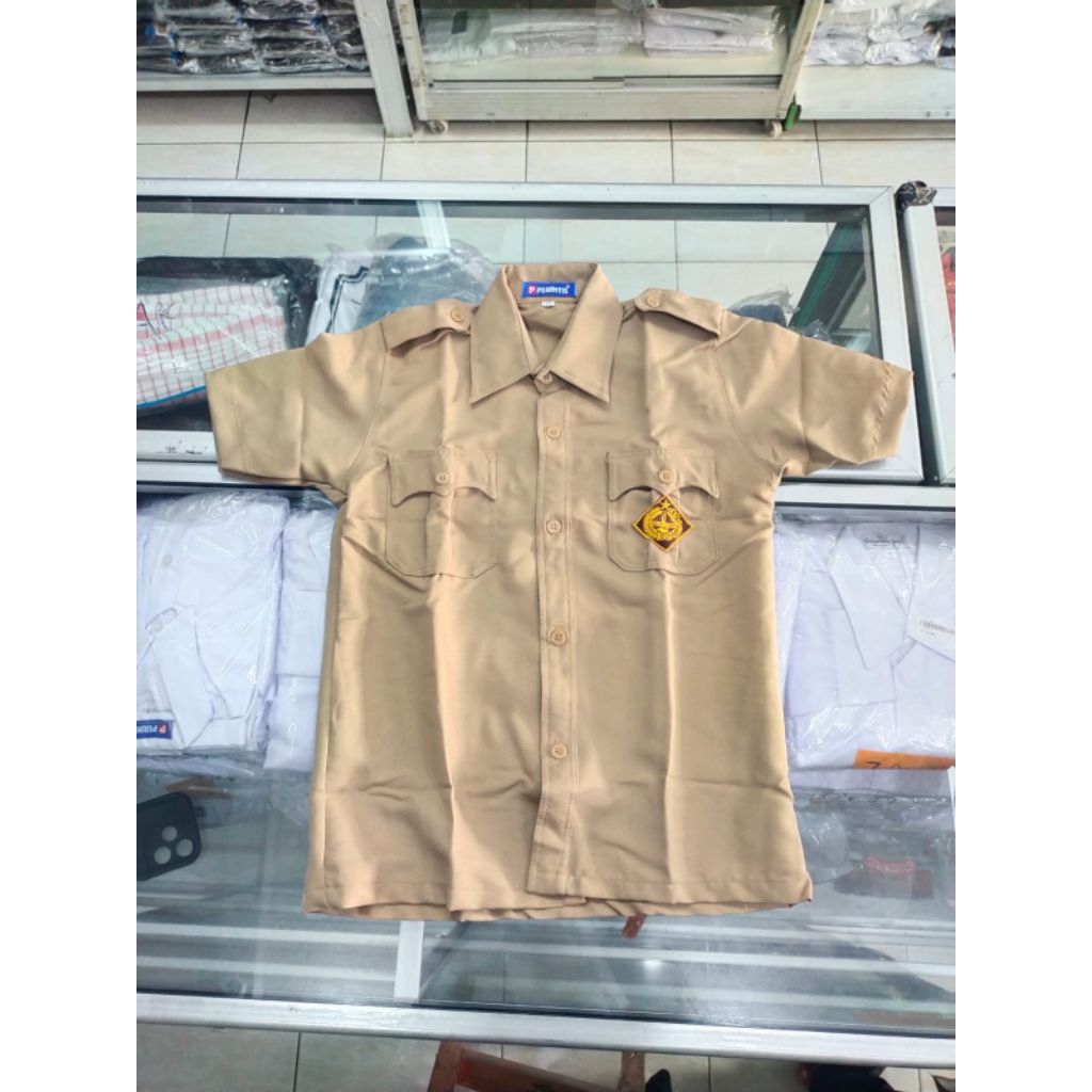 [JK] Baju Pramuka Lengan Pendek Bahan Rapilo Penggalang Laki - Seragam Pramuka SMP SMA Bahan Rapilo