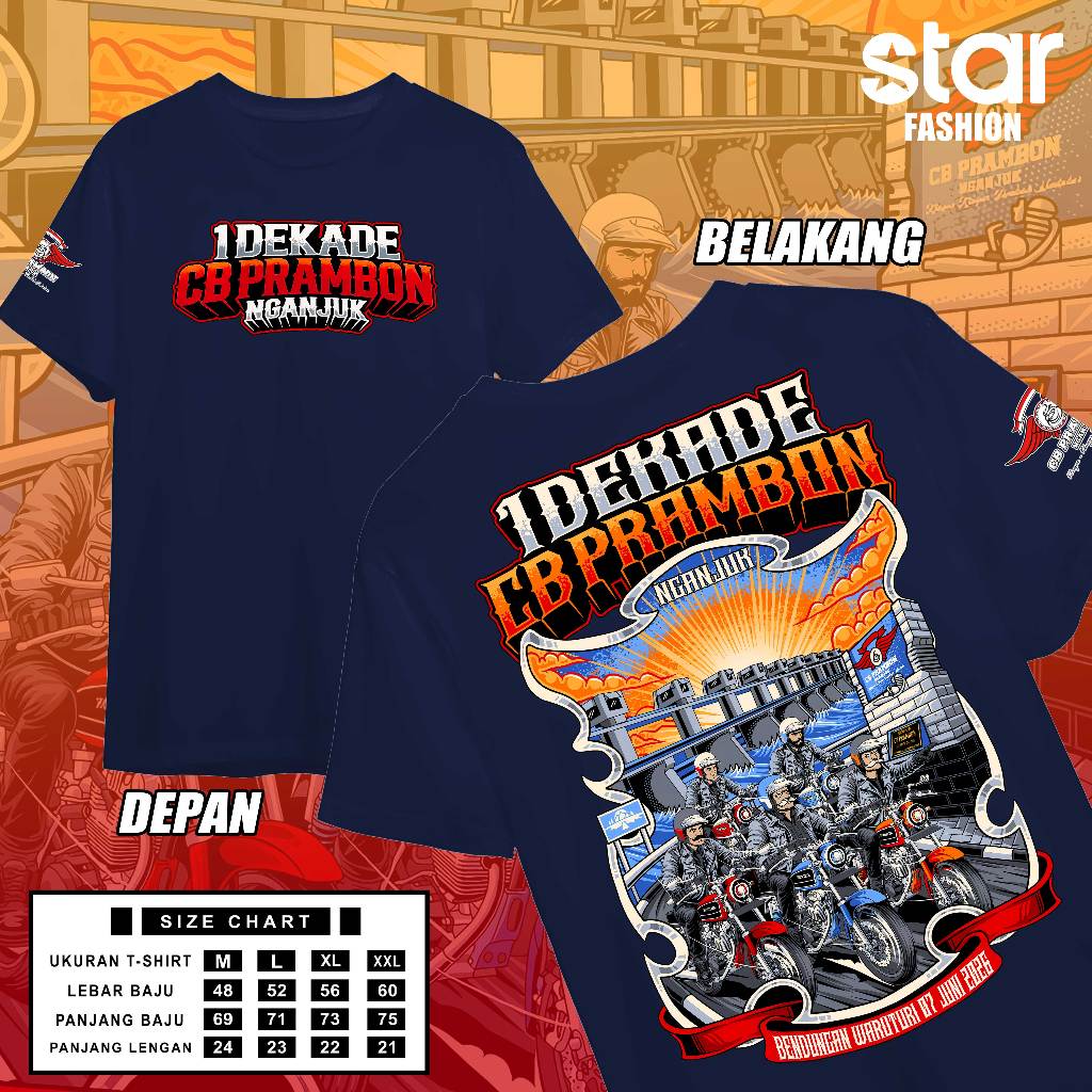 Kaos ACARA 1 DEKADE CB PRAMBON NGANJUK ORIGINAL Tgl 7 JUNI 2026 Kaos Acara CB PRAMBON